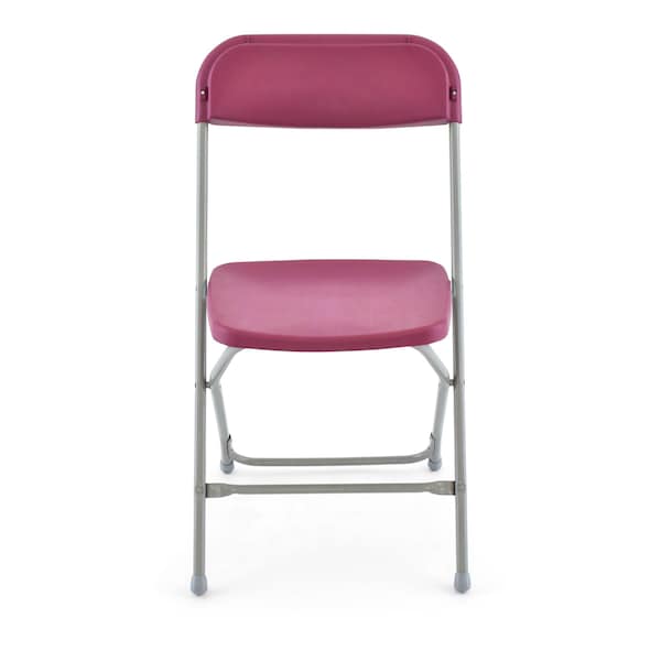 TitanPROâ¢ Plastic Folding Chair, Burgundy